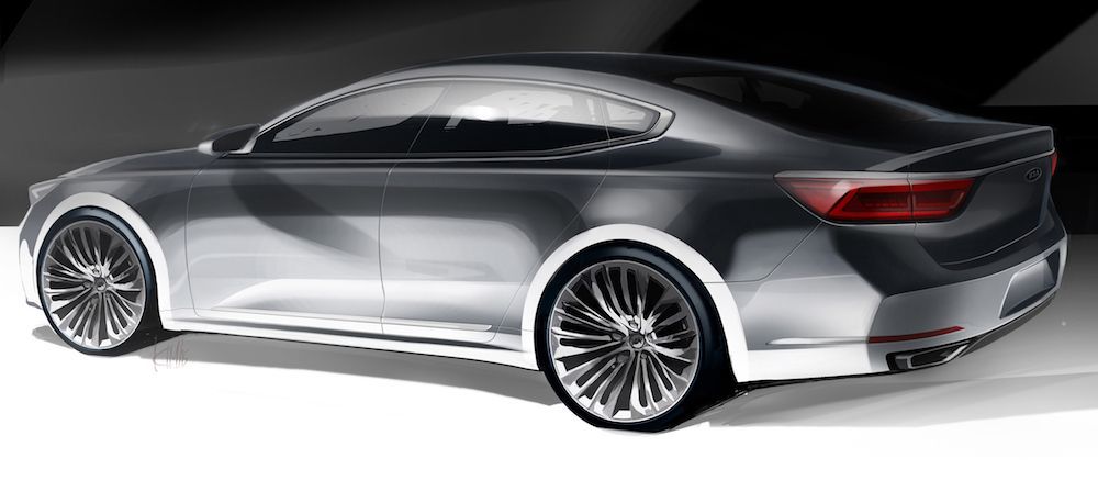 Kia Teases Next Generation Cadenza Luxury Sedan Optima K S Big