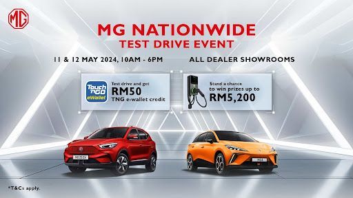 mg motor malaysia nationwide test drive event may 2024