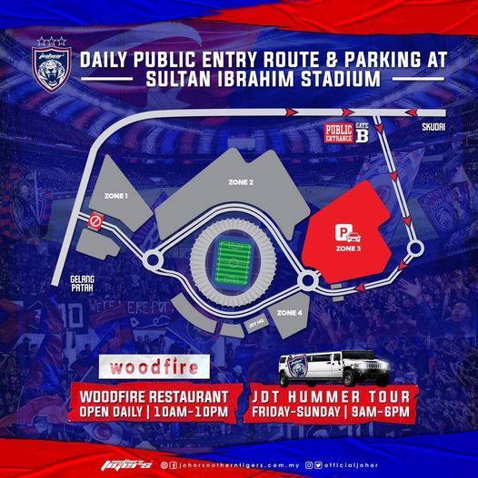 peta stadium sultan ibrahim,JDT hummer Tour, Woodfire