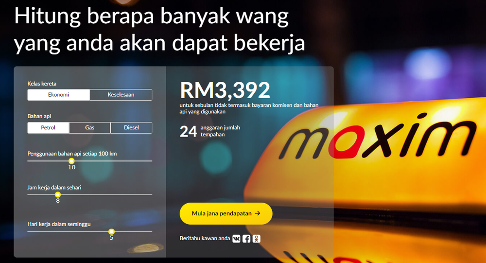 Kira kira,gaji pemandu e-hailing