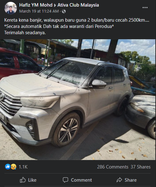 Ativa Club Malaysia,facebook,perodua ativa,banjir,waranti