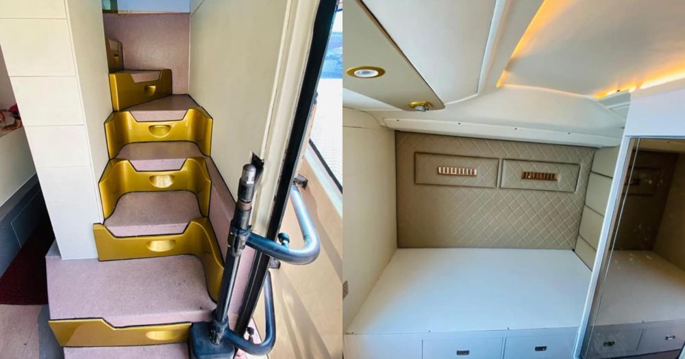 Ubah Suai Bas Double Decker Jadi Motorhome u2013 Interior Level Jet 