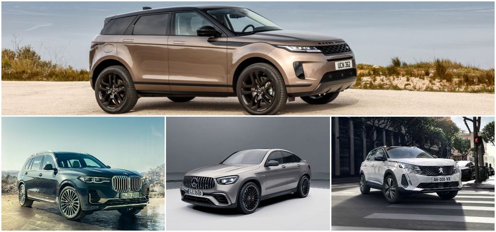 An array of SUVs
