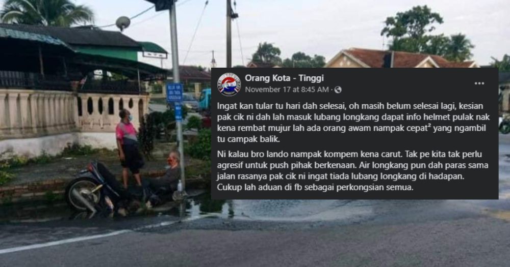 kemalangan,longkang tersumbat,bukit tinggi
