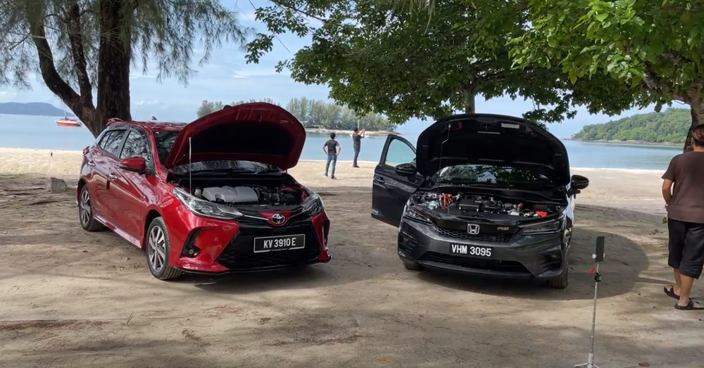 toyota yaris,honda city hatchback rs