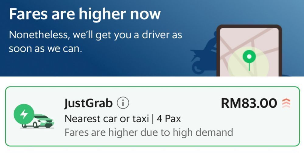 tambang ehailing mahal,grab