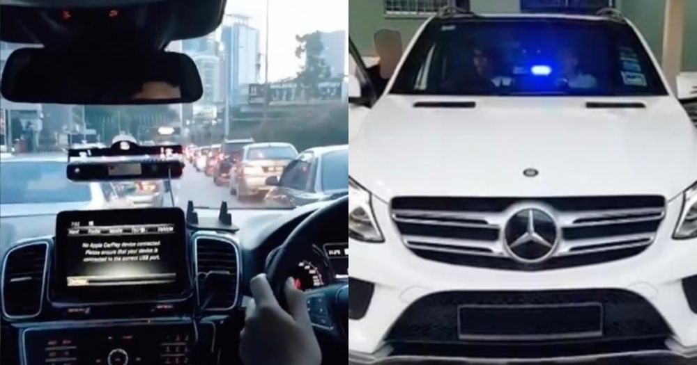 mercedes guna lampu strob,kenderaan persendirian