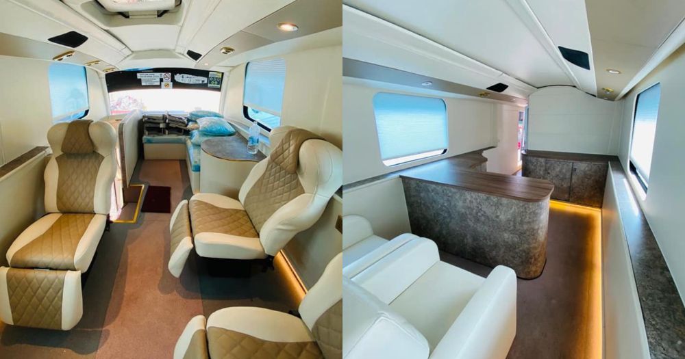 Ubah Suai Bas Double Decker Jadi Motorhome u2013 Interior Level Jet 