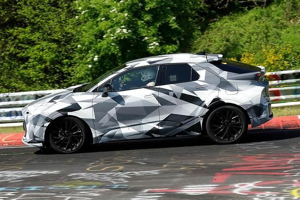 2024 Toyota C-HR compact crossover spied testing