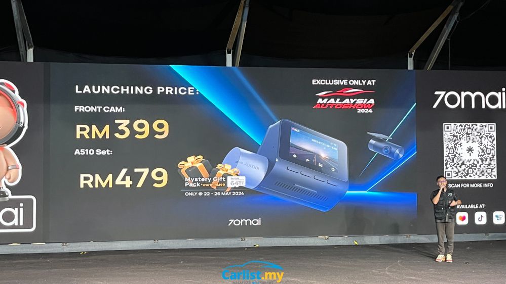 70mai a510 dash cam specs price malaysia