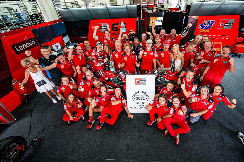 ducati motogp team champion 2022 lenovo team