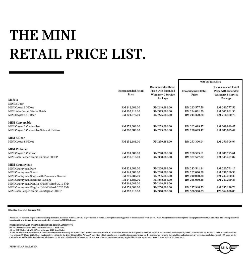 Kembali Dengan 2 Tahun Tempoh Jaminan Mini Malaysia Umum Harga Lebih Murah Untuk 2021 Berita Kereta Carlist My
