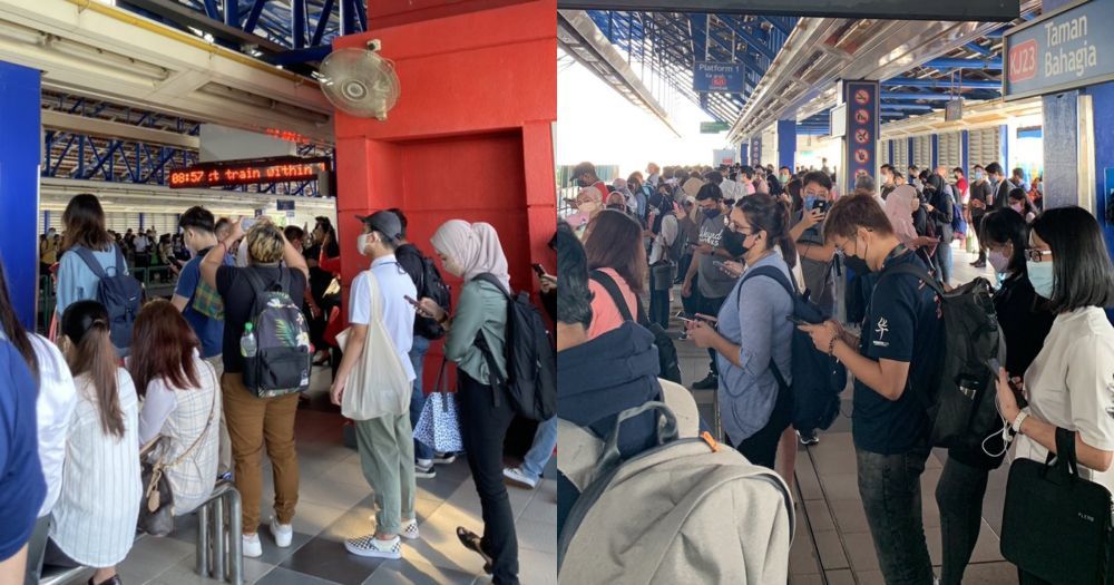 LRT kelana jaya sesak,bekalan kuasa terputus