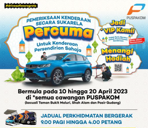 Puspakom free Hari Raya inspection 2023