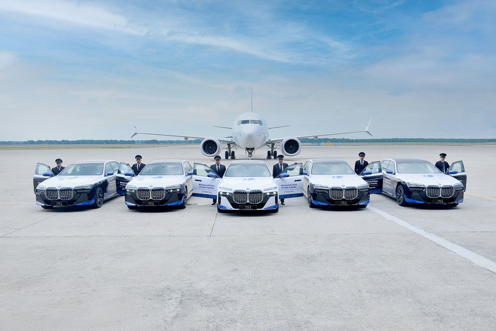malaysia airlines bmw i7 transport service mas klia