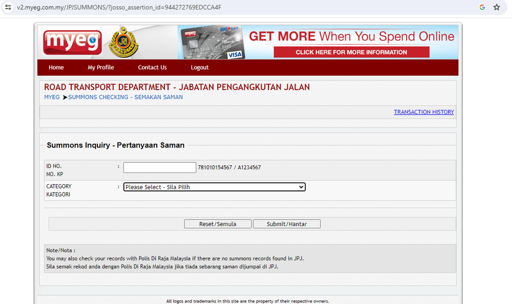 Cara Check Saman Polis, JPJ Dan Cara Bayar Saman Online Di MyBayar ...