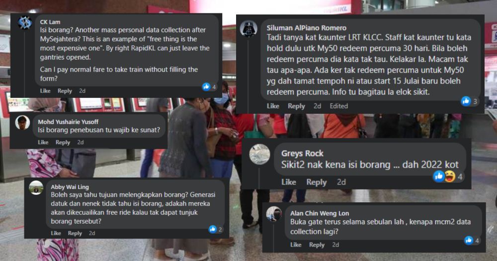 tambang percuma,pengguna tidak berpuas hati