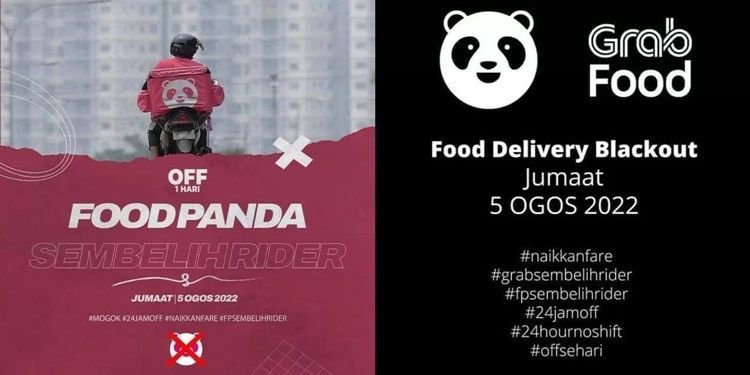 food panda,grab,boikot