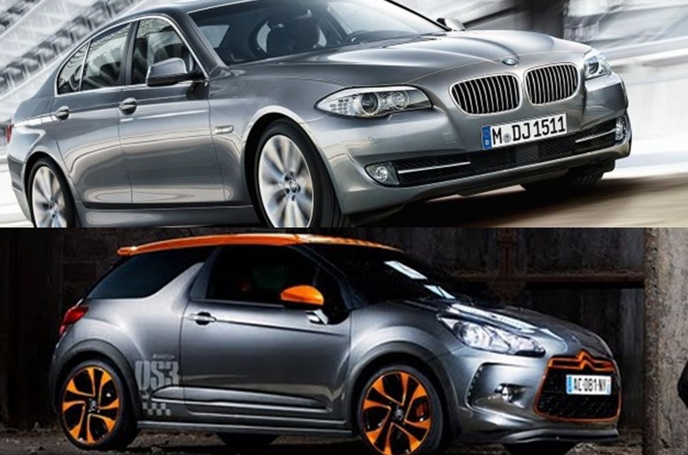BMW 5 series Citroen DS3