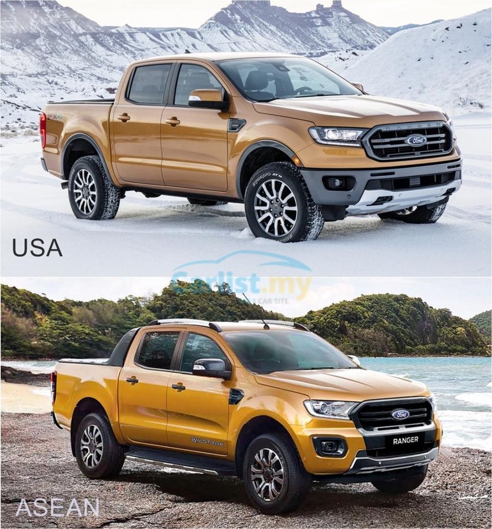 Ford Ranger 19 Asean Versus Usa Designs Auto News Carlist My