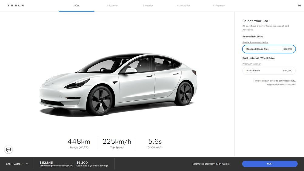 Tesla Model 3 Singapore Order