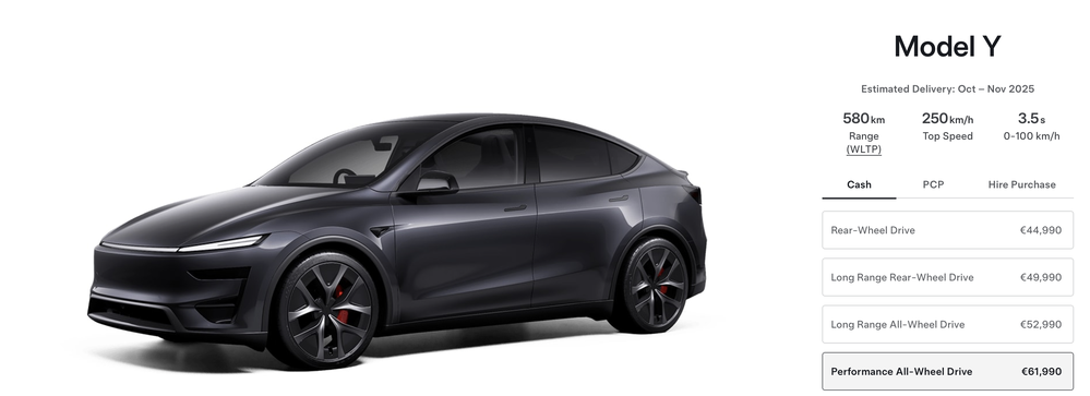 Tesla Model Y Performance ราคา