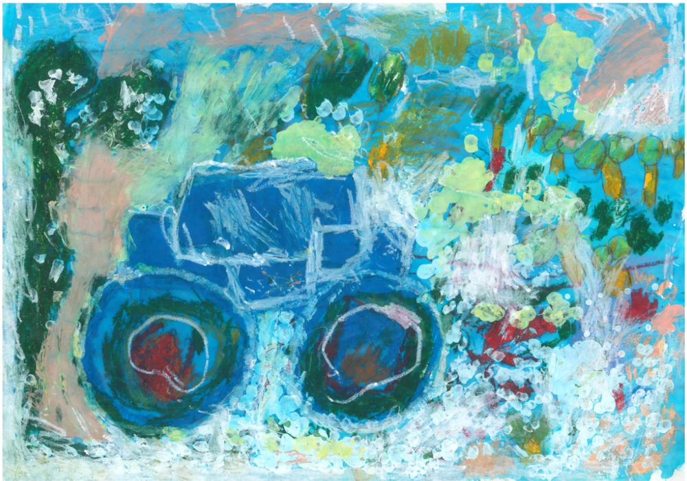 ผลงานชื่อ “Blue Monster Truck”