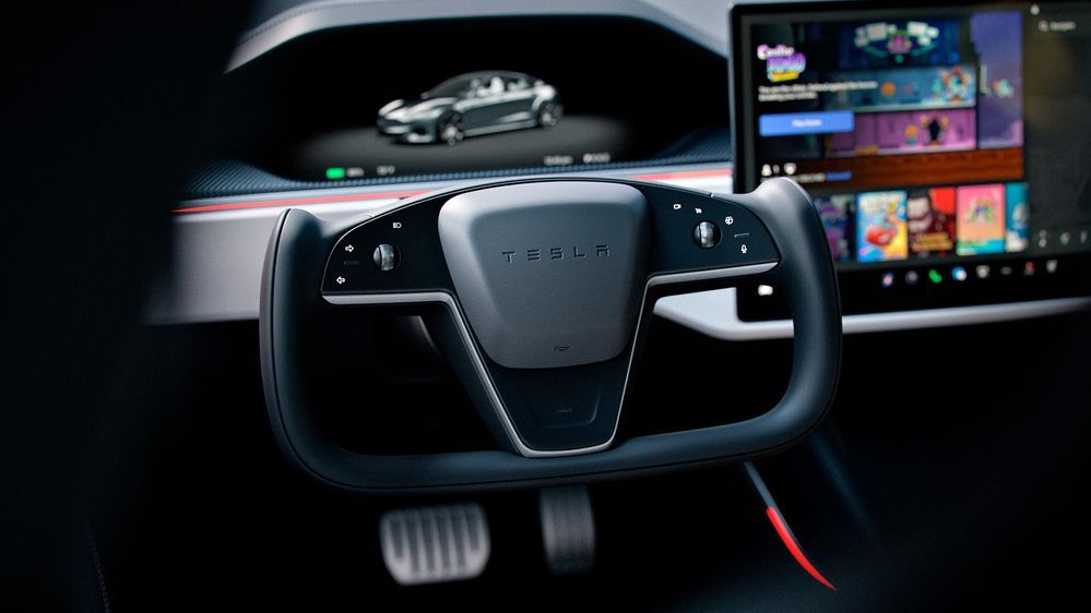 Tesla Model S 2025 Yoke steering wheel 
