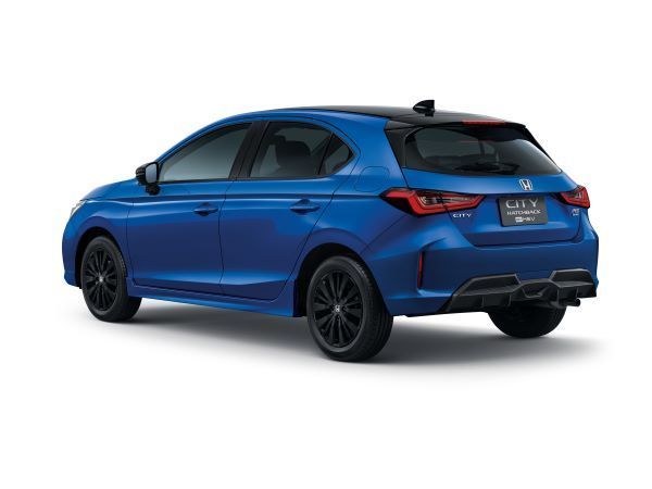 Honda City Hatchback eHEV 2024 ด้านท้าย สีน้ำเงิน
