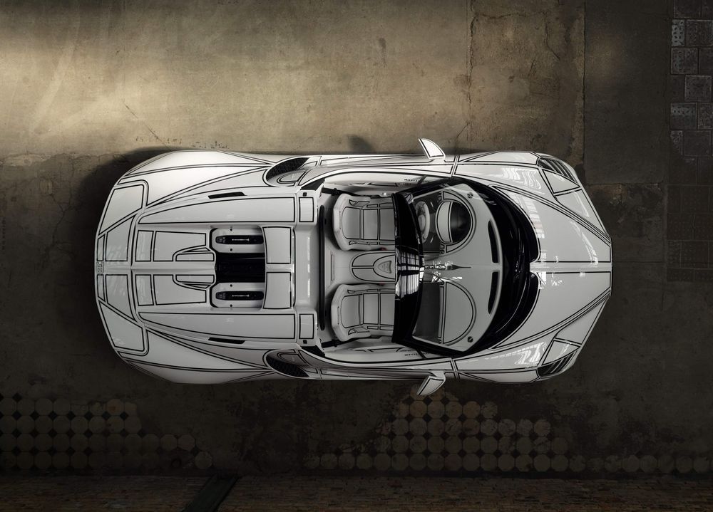 Bugatti Mistral Blanc Éternel มุมท้อปด้านบน
