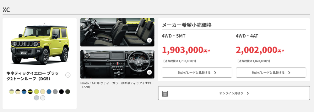 Suzuki Jimny Price in Japan