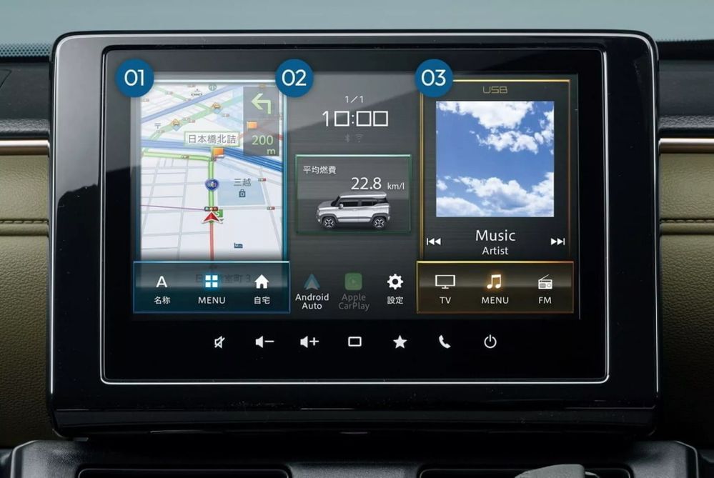 Suzuki XBee หน้าจออินโฟเทนเมนท์