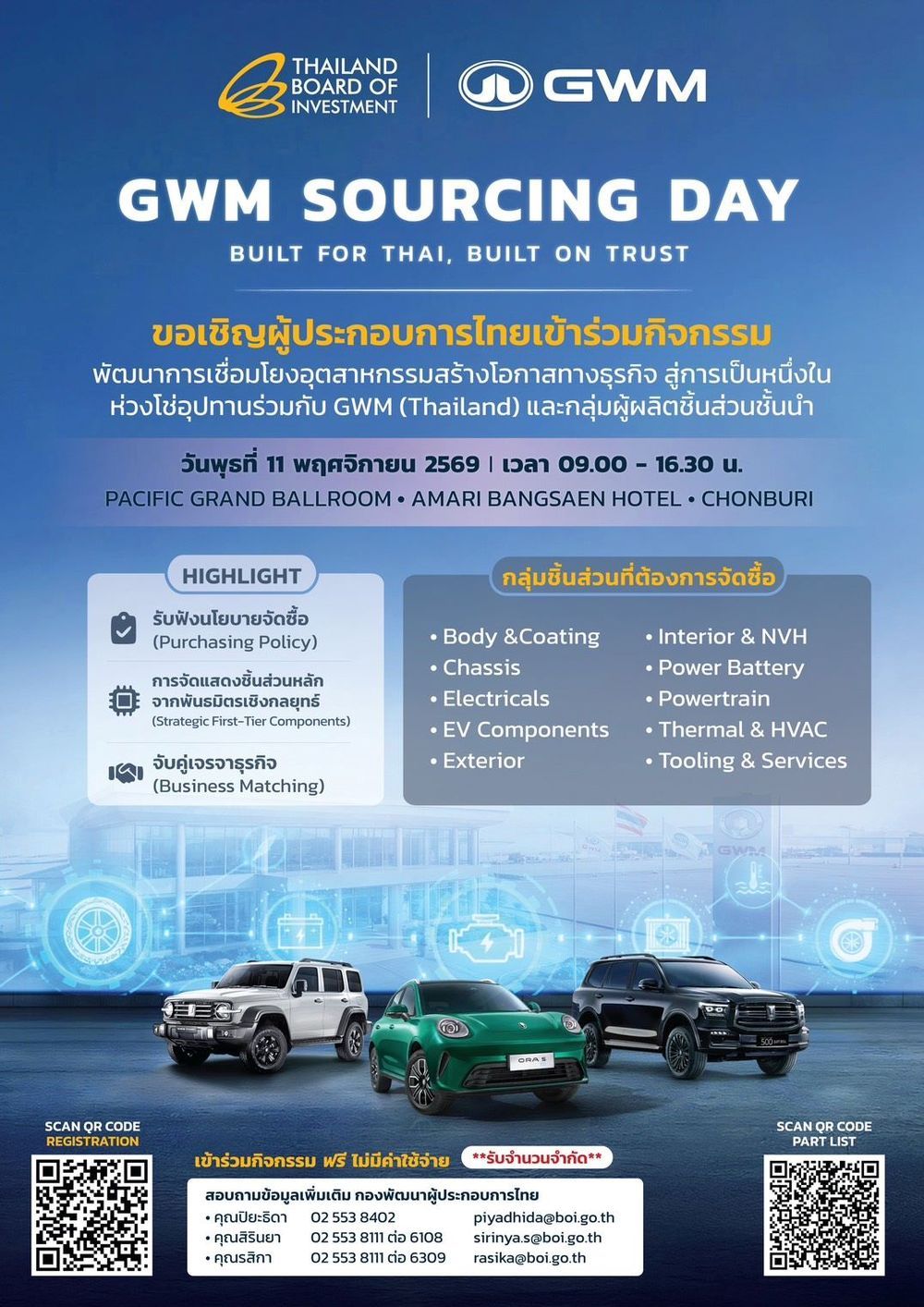 BOI–GWM Supplier Sourcing Day 2026