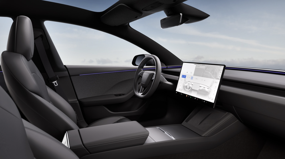 Tesla model 3 2026 interior