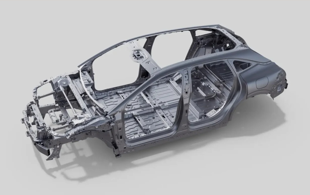 ZEEKR 007GT โครงสร้างเหล็กกล้าแรงดึงสูง 1,500 MPa