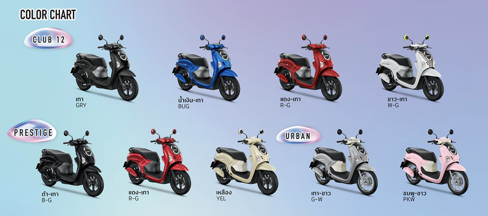 Honda Scoopy 2025 สี