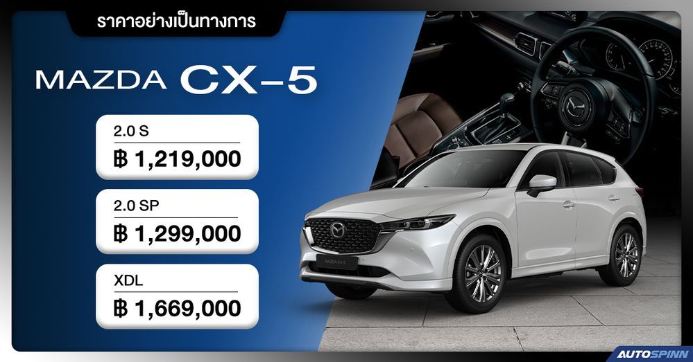 ราคาอย่างเป็นทางการ Mazda CX-5
