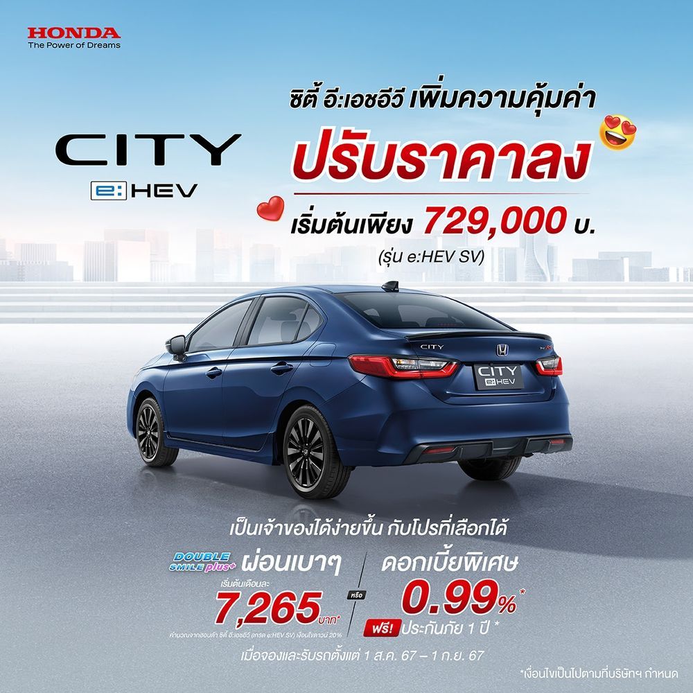 Honda City e:HEV ลดราคา