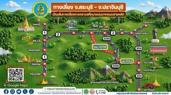 เส้นทางเลี่ยงการจราจรจังหวัดสระบุรี- จังหวัดปราจีน