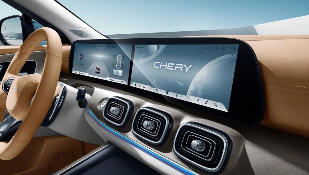 Chery Tiggo 9 หน้าจอแดชบอร์ด และอินโฟเทนเมนต์