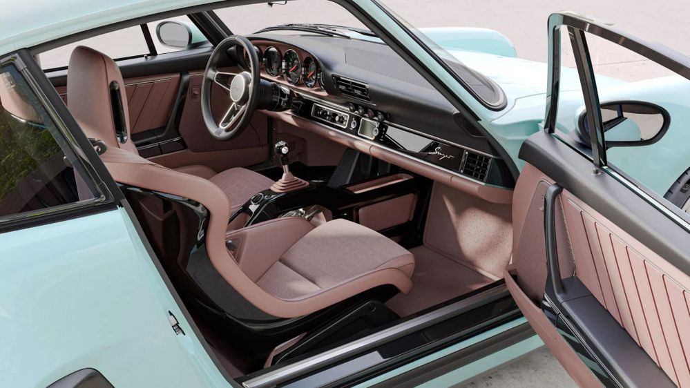 Porsche 911 Carrera Coupe by Singer ภายในห้องโดยสาร (คันฟ้า)