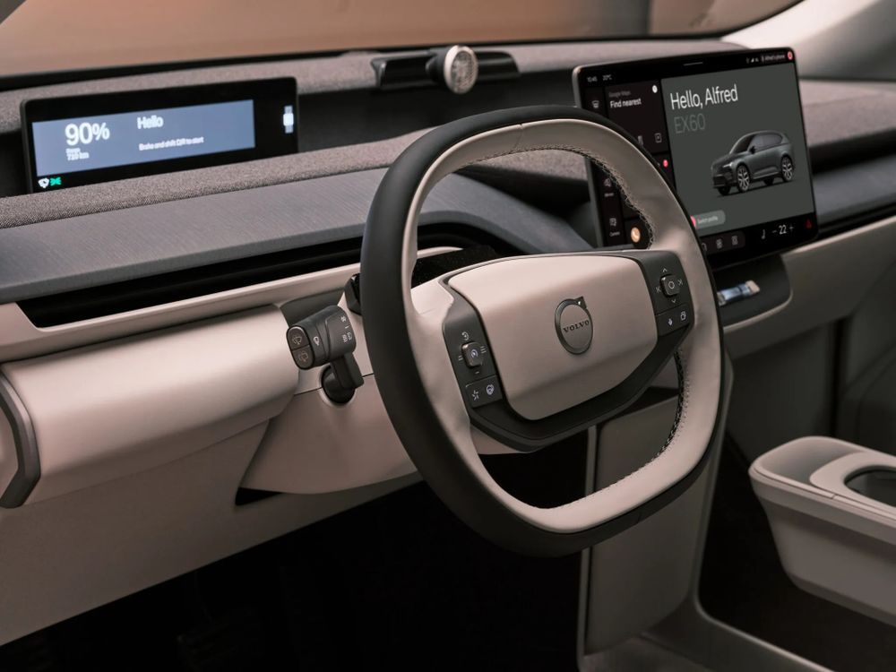 Volvo EX60 พวงมาลัย