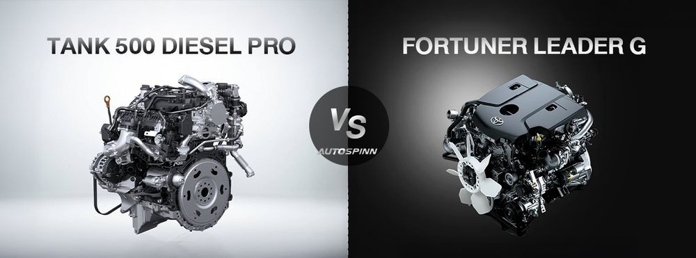 เปรียบเทียบ Tank 500 Diesel กับ Fortuner Leader