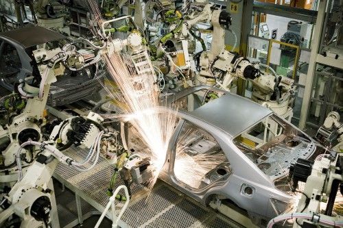 Camry robotic welding on Global Body Line at Altona manufacturing plant