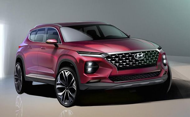 เปิดภาพสเก็ตช์ 2019 Hyundai Santa Fe รุ่นใหม่เปิดตัวภายในเดือนนี้