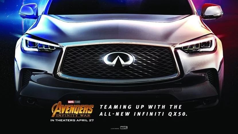 2019 Infiniti QX50 จะโผล่อยู่ในหนัง Avengers ภาค Infinity War ล่าสุดด้วย