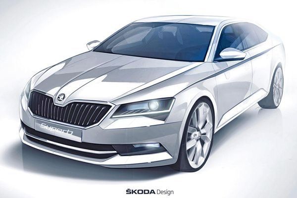 ทีเซอร์อีกรอบ Skoda Superb ภาพสเก็ตช์ดูคุ้นตา