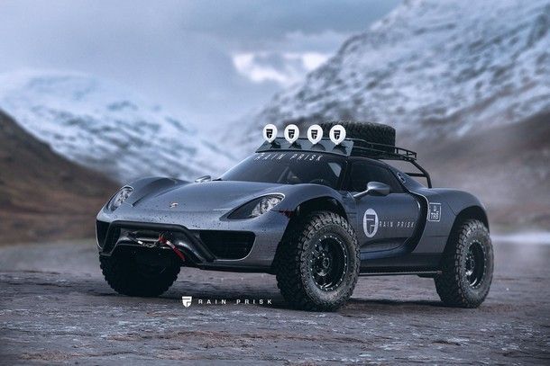 สวยไปอีกแบบ !! ชมภาพเรนเดอร์ Porsche 918 Spyder เวอร์ชั่น Off-Road