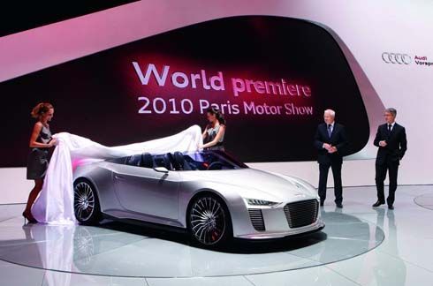 Audi e-Tron Spyder Concept ซุปเปอร์คาร์ไฮบริดเปิดประทุน สมรรถนะดี ประหยัดน้ำมันสุดๆ