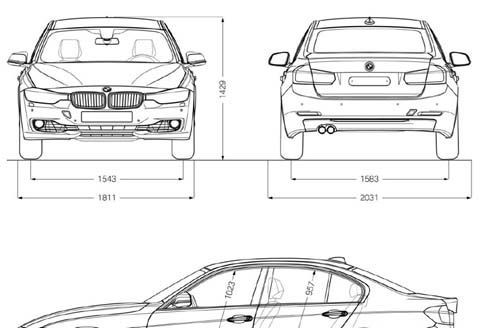 BMW เผยมิติตัวถัง All-New 3-Series F30 โฉมใหม่ ก่อนชมการถ่ายทอดสด 3 ทุ่มคืนนี้